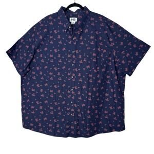 HB Harbor Bay Shirt Mens 2XL Plus  Short Sleeve Button Down Casual Career Office